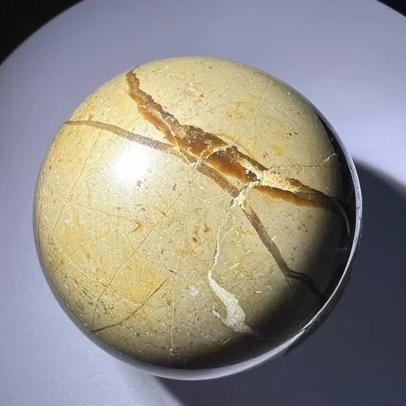 Septarian Crystal‎ Sphere with UV Reaction (#2) - Picture 6 of 14